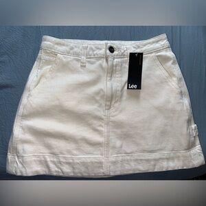 *NWT* Lee’s Carpenters Denim Skirt (White)